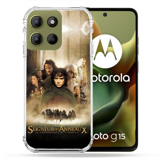 Coque Renforcée Pour Motorola G15 Le seigneur Des Anneaux Affiche