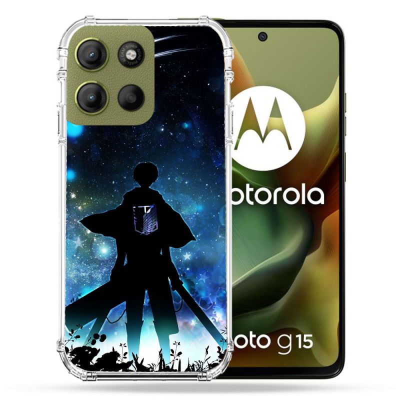 Coque Renforcée Pour Motorola G15 Manga Attaque Titans Levi