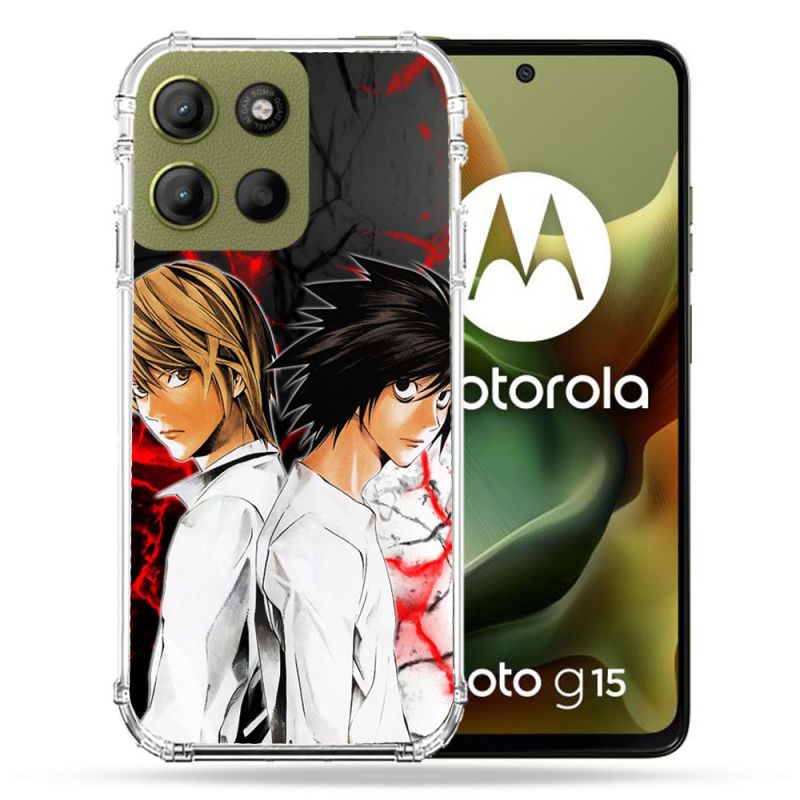 Coque Renforcée Pour Motorola G15 Manga Death Note Duo