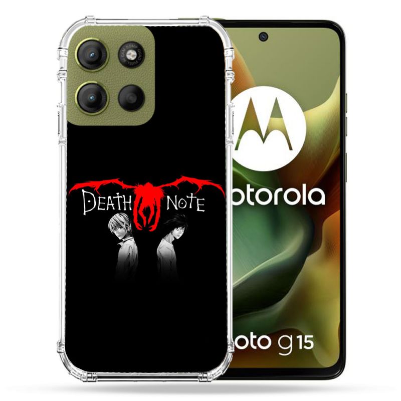 Coque Renforcée Pour Motorola G15 Manga Death Note Noir