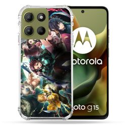 Coque Renforcée Pour Motorola G15 Manga Demon Slayer Groupe