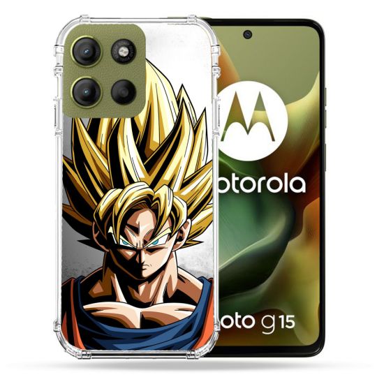 Coque Renforcée Pour Motorola G15 Manga Dragon Ball Sangoku Portrait