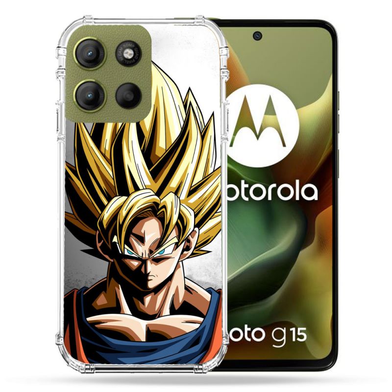 Coque Renforcée Pour Motorola G15 Manga Dragon Ball Sangoku Portrait