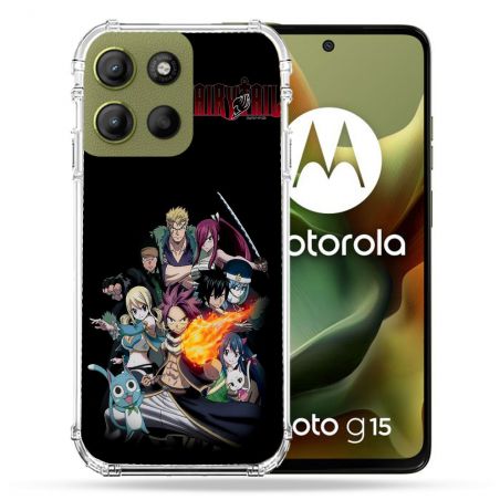 Coque Renforcée Pour Motorola G15 Manga Fairy Tail Logo Team