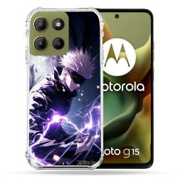Coque Renforcée Pour Motorola G15 Manga Jujutsu Kaisen Gojo Saturo