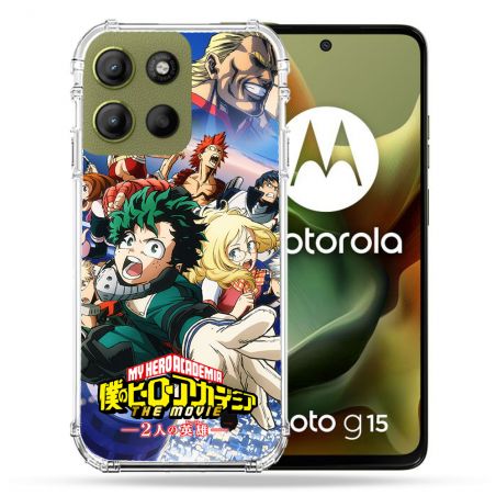 Coque Renforcée Pour Motorola G15 Manga My Hero Academia Affiche
