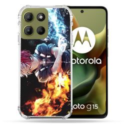 Coque Renforcée Pour Motorola G15 Manga My Hero Academia Shoto