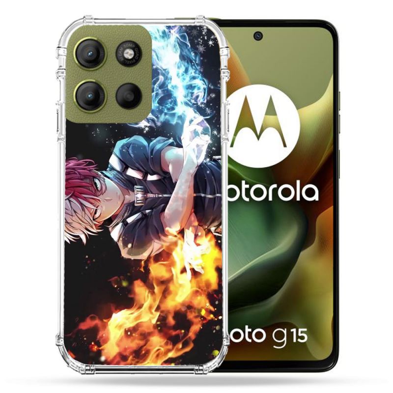 Coque Renforcée Pour Motorola G15 Manga My Hero Academia Shoto