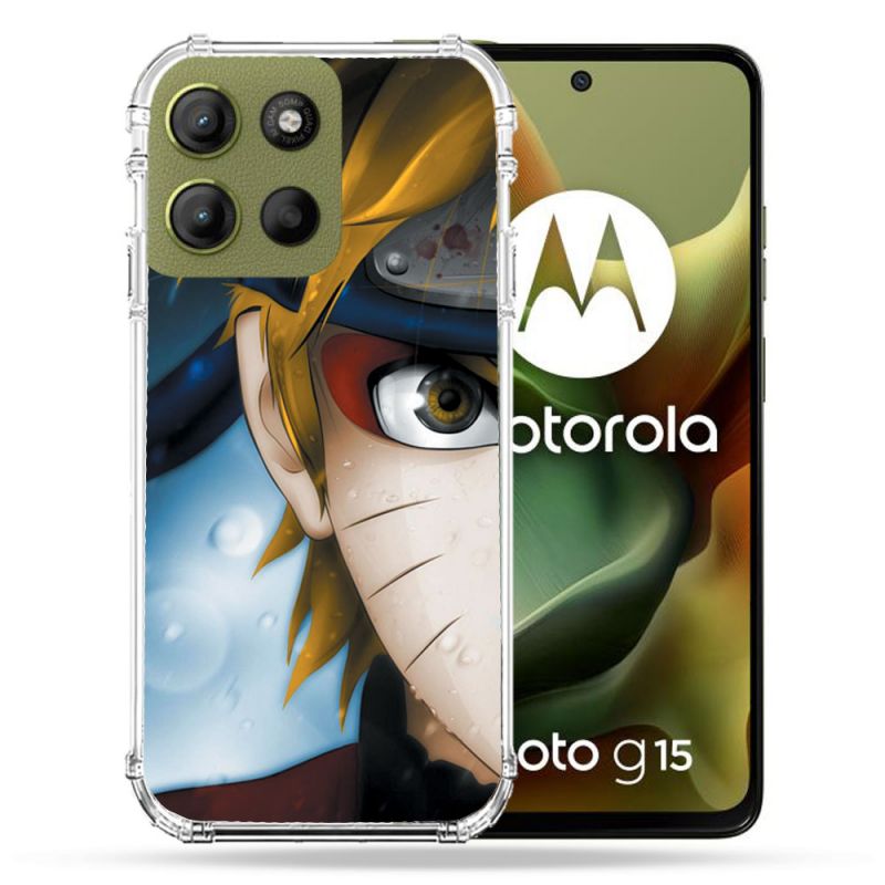 Coque Renforcée Pour Motorola G15 Manga Naruto Blanc
