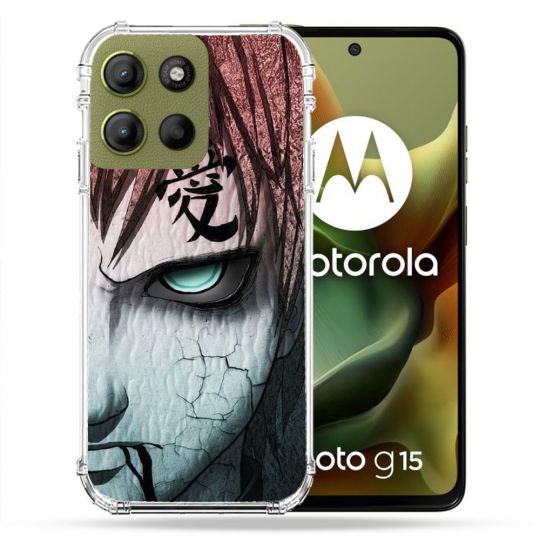 Coque Renforcée Pour Motorola G15 Manga Naruto Gaara