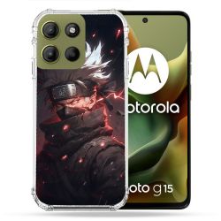 Coque Renforcée Pour Motorola G15 Manga Naruto Kakashi Dark