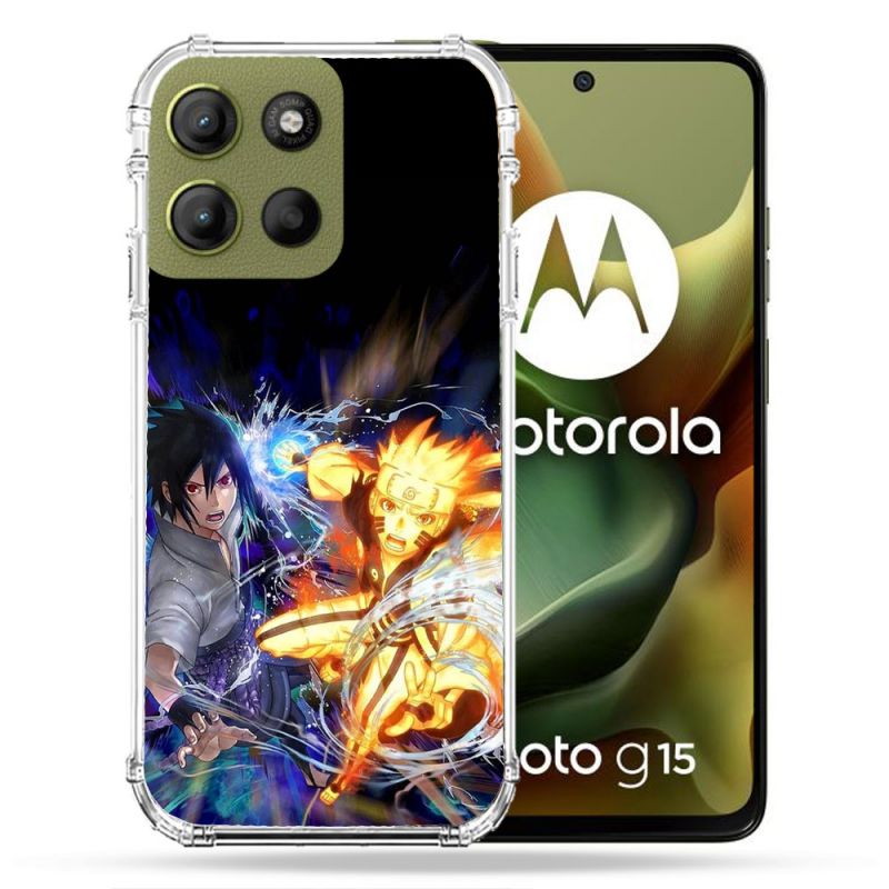 Coque Renforcée Pour Motorola G15 Manga Naruto VS