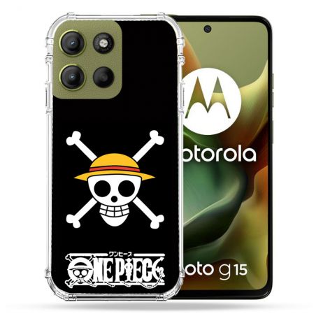 Coque Renforcée Pour Motorola G15 Manga One Piece Tete de Mort
