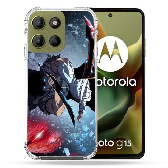 Coque Renforcée Pour Motorola G15 Manga Solo Leveling Sung Epee