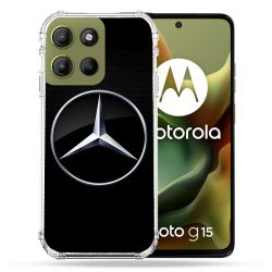 Coque Renforcée Pour Motorola G15 Mercedes Carbone