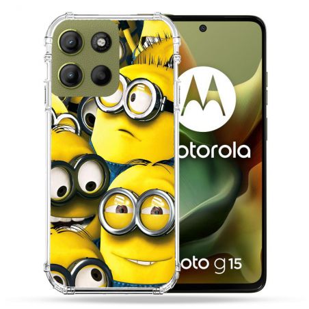 Coque Renforcée Pour Motorola G15 Minions Groupe