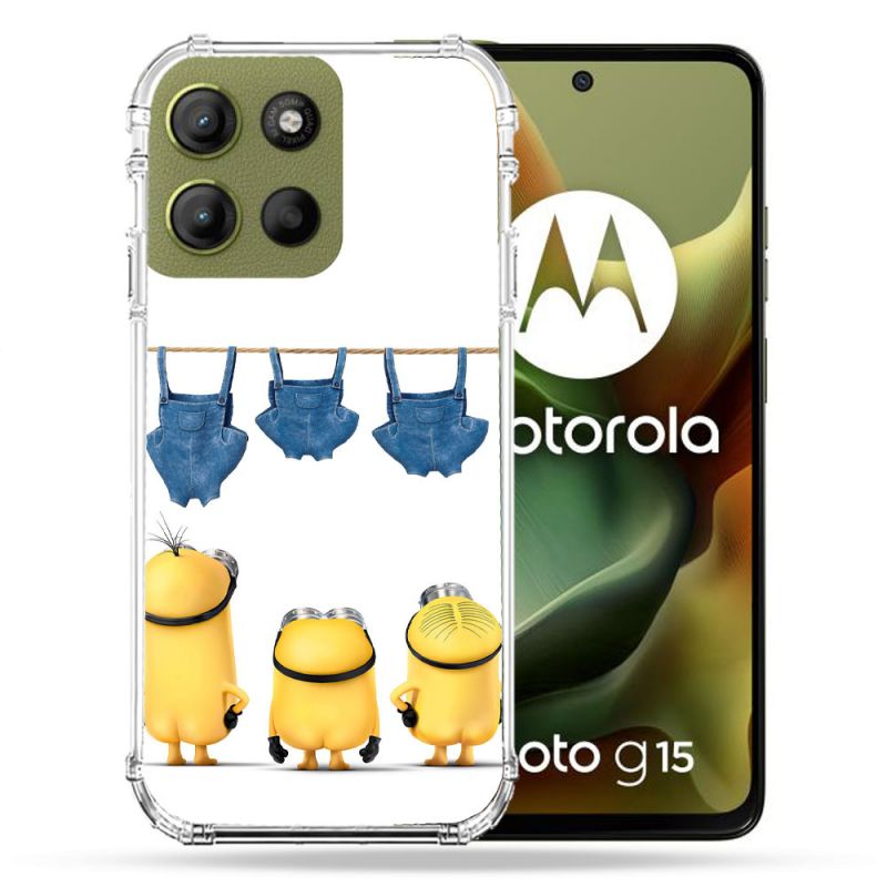 Coque Renforcée Pour Motorola G15 Minions Nus