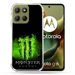 Coque Renforcée Pour Motorola G15 Monster Energy Vert