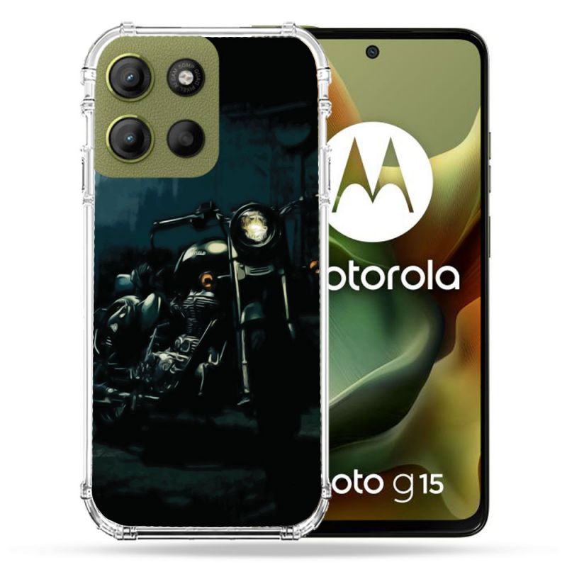 Coque Renforcée Pour Motorola G15 Moto Harley Vintage