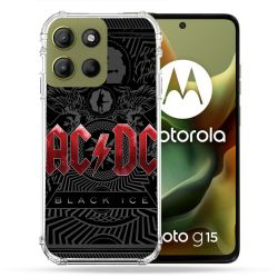 Coque Renforcée Pour Motorola G15 Musique Rock ACDC Rouge