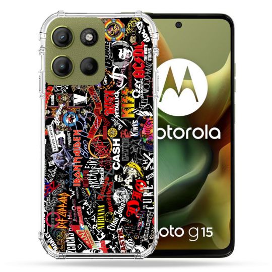Coque Renforcée Pour Motorola G15 Musique Rock Groupe