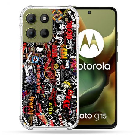 Coque Renforcée Pour Motorola G15 Musique Rock Groupe