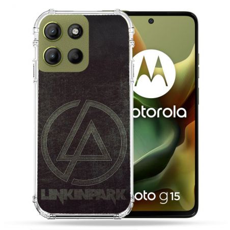 Coque Renforcée Pour Motorola G15 Musique Rock Linkin Park
