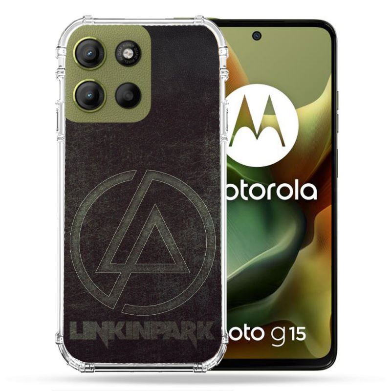 Coque Renforcée Pour Motorola G15 Musique Rock Linkin Park