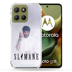 Coque Renforcée Pour Motorola G15 Musique Slimane Blanc