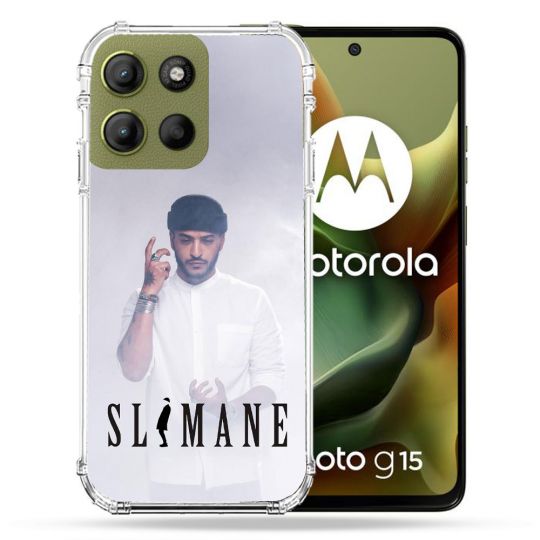 Coque Renforcée Pour Motorola G15 Musique Slimane Blanc