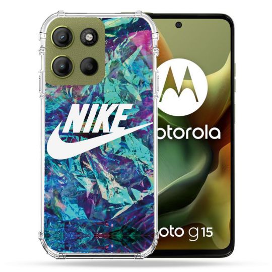 Coque Renforcée Pour Motorola G15 Nike Turquoise