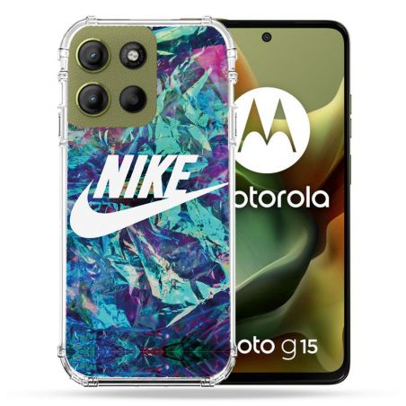 Coque Renforcée Pour Motorola G15 Nike Turquoise