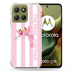 Coque Renforcée Pour Motorola G15 Panthere Rose