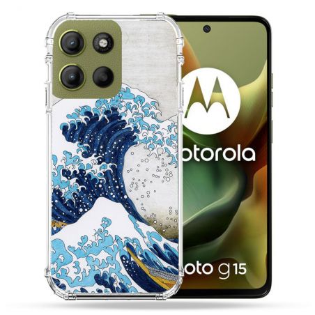 Coque Renforcée Pour Motorola G15 Peinture La Grande Vague