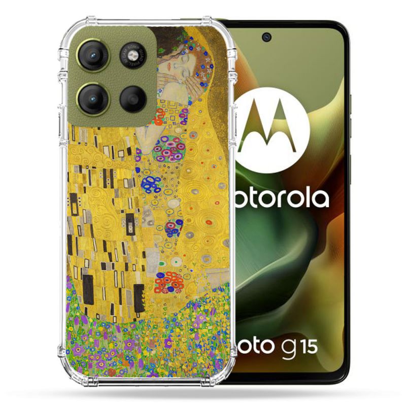 Coque Renforcée Pour Motorola G15 Peinture Le Baiser