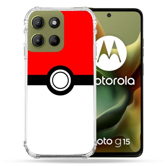 Coque Renforcée Pour Motorola G15 Pokemon Pokeball