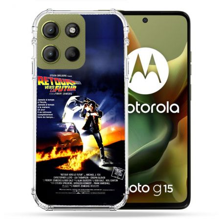 Coque Renforcée Pour Motorola G15 Retour Vers Le Futur Affiche