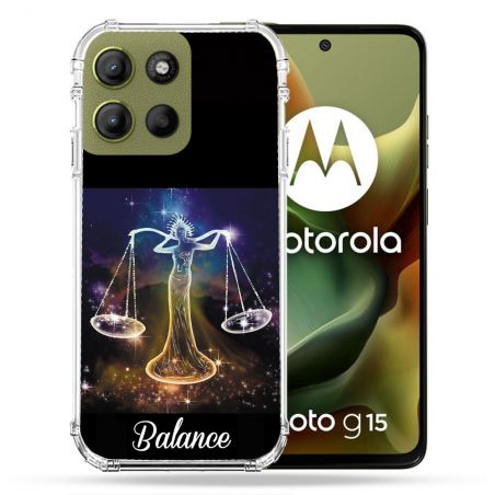 Coque Renforcée Pour Motorola G15 Signe Zodiaque 2 Balance
