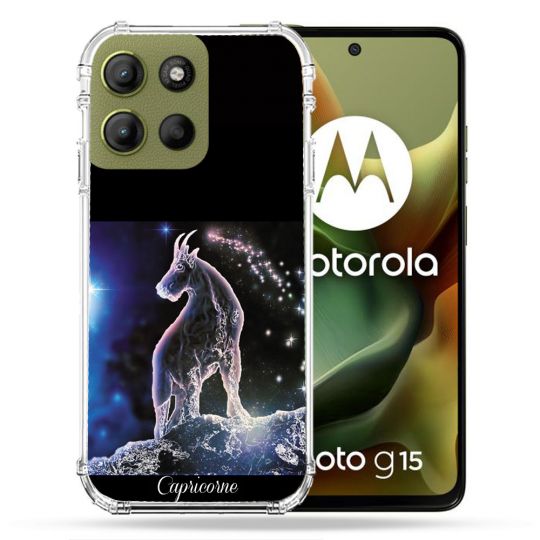 Coque Renforcée Pour Motorola G15 Signe Zodiaque 2 Capricorne
