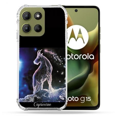 Coque Renforcée Pour Motorola G15 Signe Zodiaque 2 Capricorne
