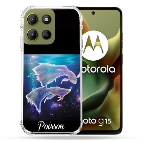 Coque Renforcée Pour Motorola G15 Signe Zodiaque 2 Poisson