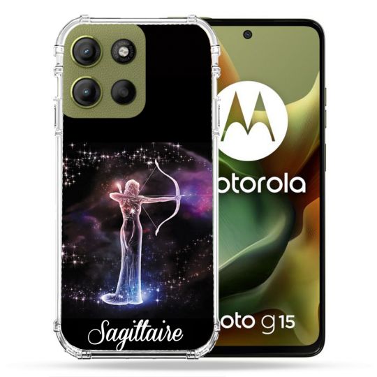 Coque Renforcée Pour Motorola G15 Signe Zodiaque 2 Sagittaire