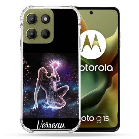Coque Renforcée Pour Motorola G15 Signe Zodiaque 2 Verseau