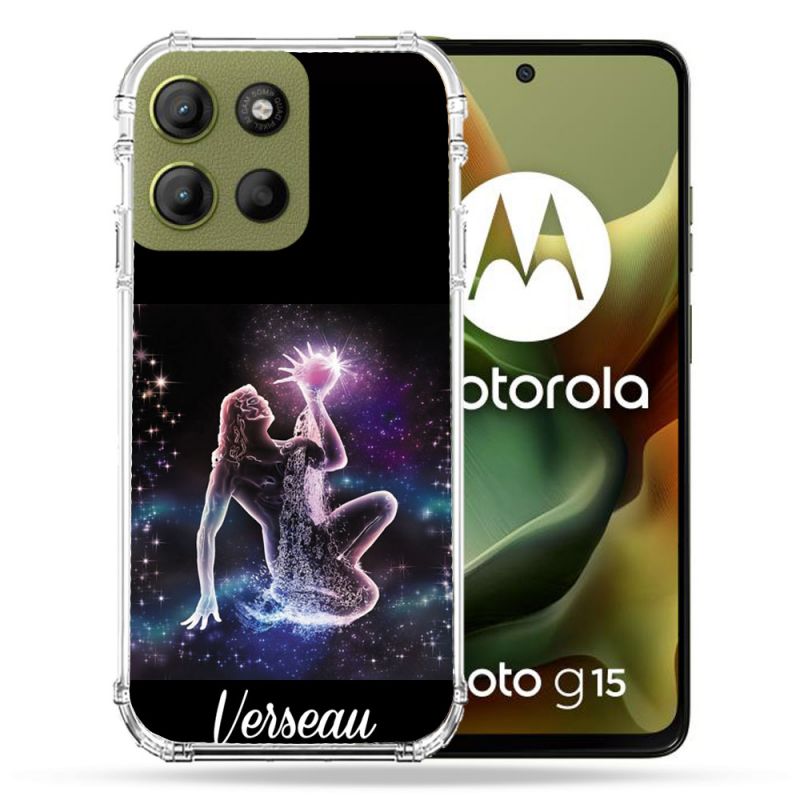 Coque Renforcée Pour Motorola G15 Signe Zodiaque 2 Verseau