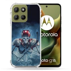 Coque Renforcée Pour Motorola G15 Sport Hockey Squelette