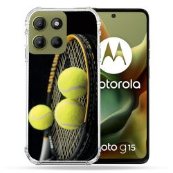 Coque Renforcée Pour Motorola G15 Sport Tennis Balls