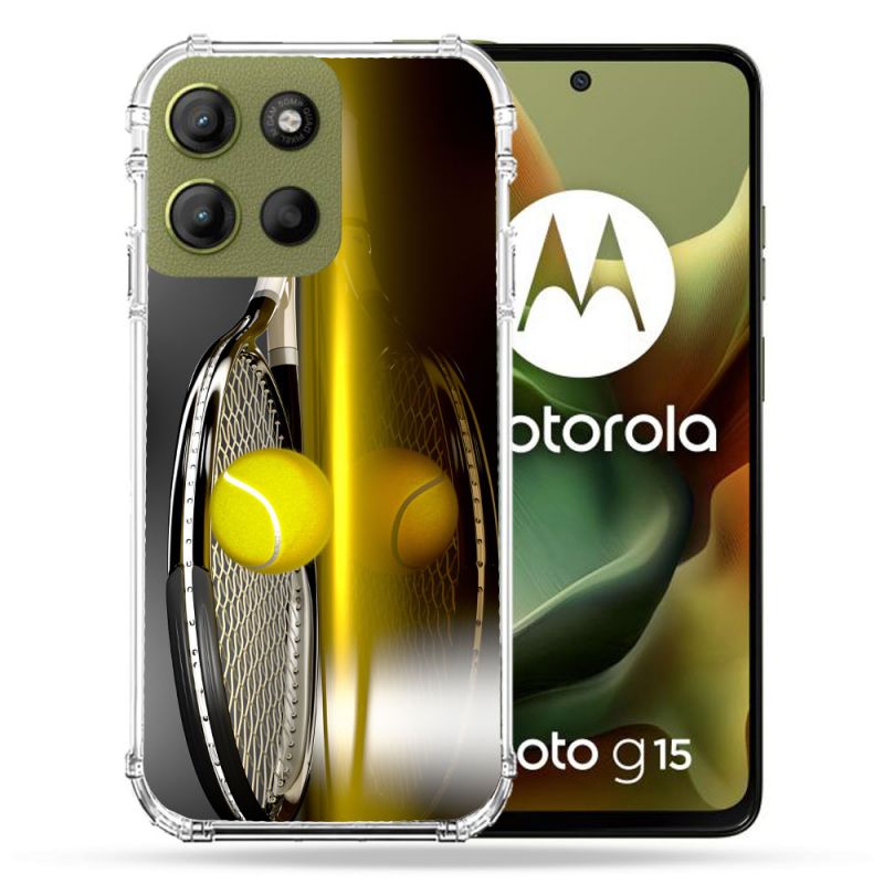 Coque Renforcée Pour Motorola G15 Sport Tennis Reflet