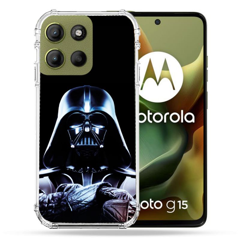 Coque Renforcée Pour Motorola G15 Star Wars - Dark Vador Noir