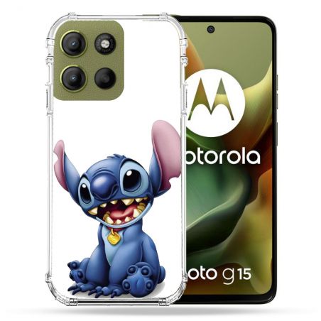 Coque Renforcée Pour Motorola G15 Stitch Blanc