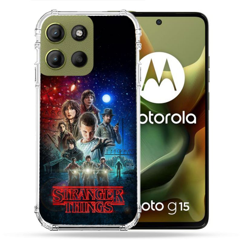 Coque Renforcée Pour Motorola G15 Stranger Things Affiche 1